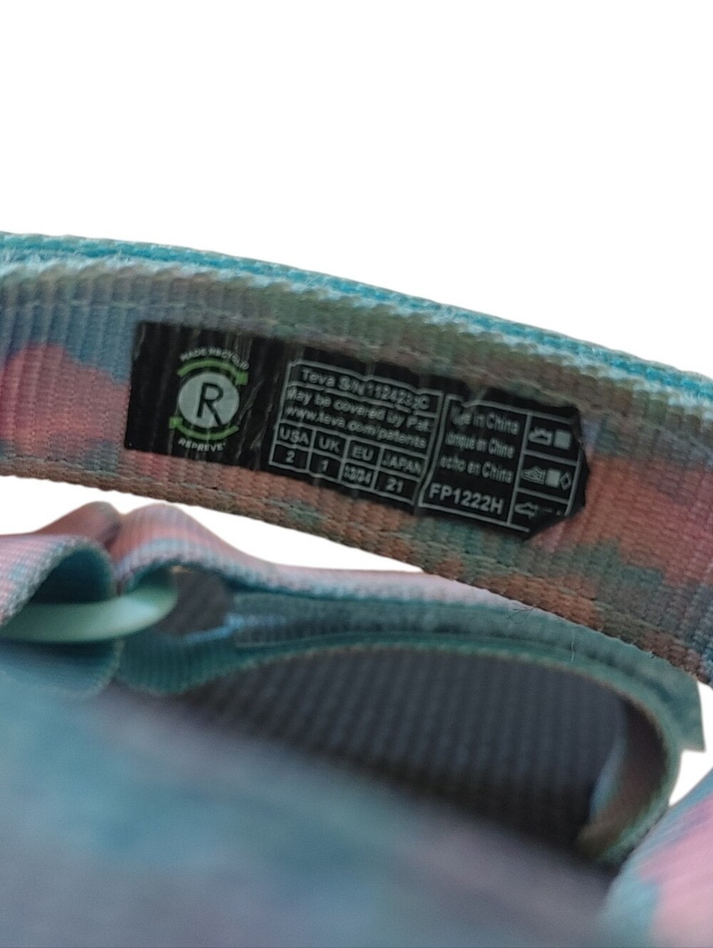 Teva C Original Universal Tie-Dye Cotton Candy Sorbet Blue Coral Sandal - Picture 9 of 9